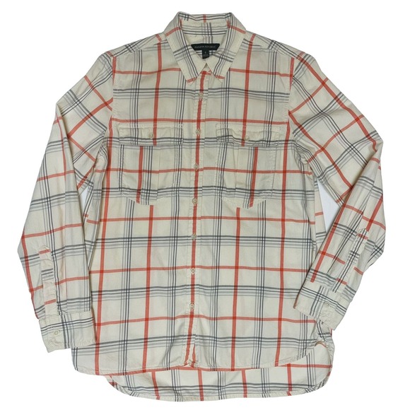 Banana Republic Women's Lg. Sleeve Button-up Shirt, Multicolor Plaid, Size Small - Picture 2 of 10